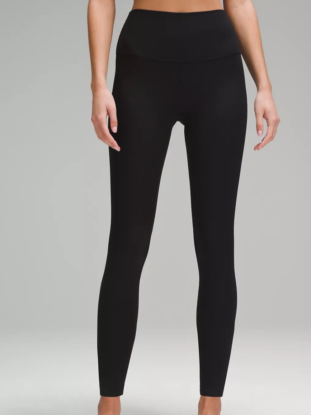 lululemon athletica Black High-Rise Leggings- Align Ribbed